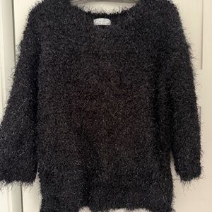 OAK + FORT Black/Sparkly chunky knit sweater - size S